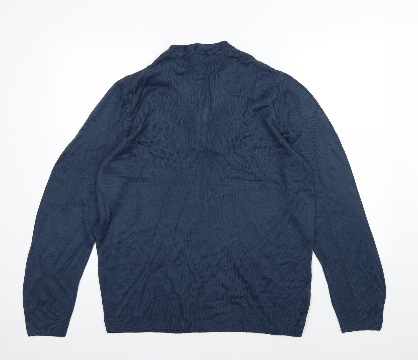 F&F Mens Blue  Knit Pullover Jumper Size M