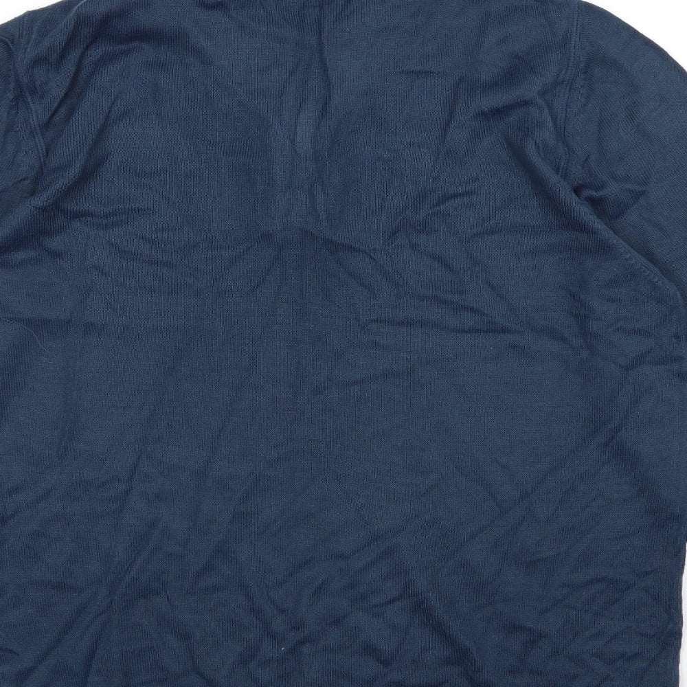 F&F Mens Blue  Knit Pullover Jumper Size M