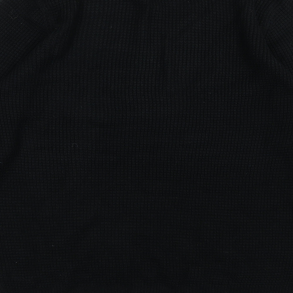 F&F Mens Black  Knit Pullover Jumper Size L