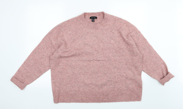 New Look Womens Red Knit Pullover Jumper Size M