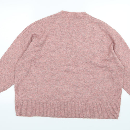 New Look Womens Red  Knit Pullover Jumper Size M
