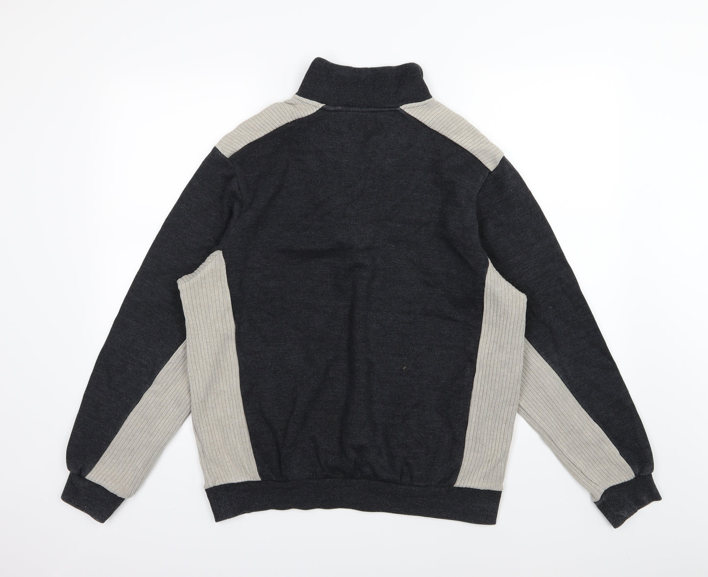 Greenwoods Mens Grey Striped Jersey Pullover Sweatshirt Size M
