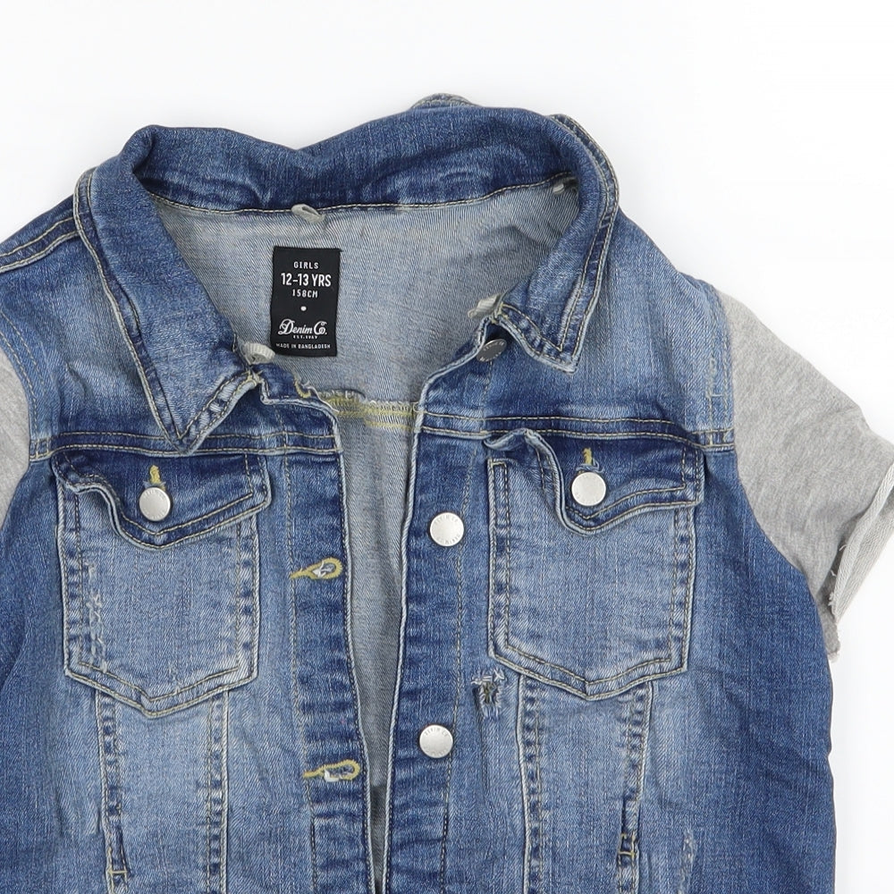 Denim & Co. Girls Blue  Denim Jacket  Size 12-13 Years
