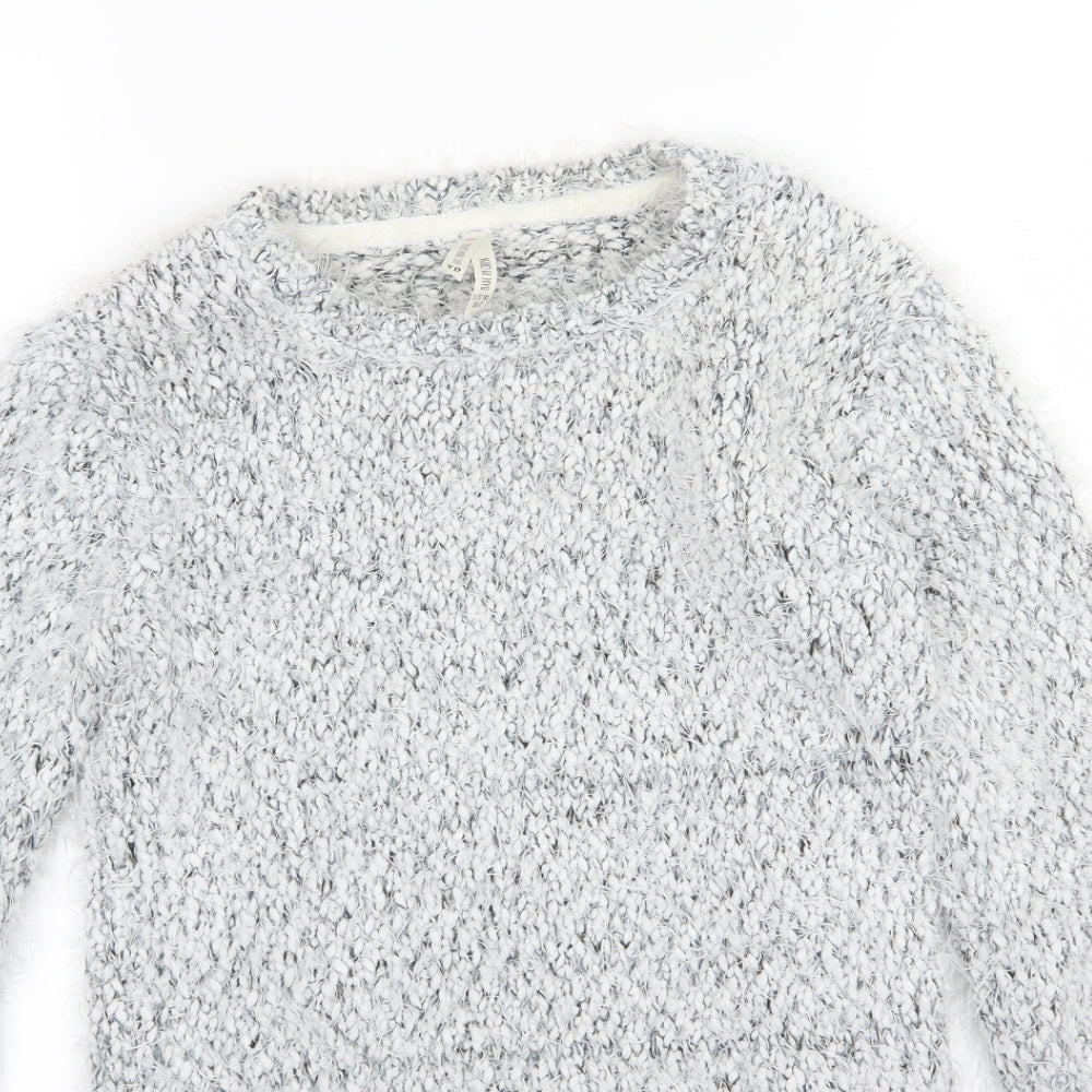 Young Dimension Girls Grey  Knit Pullover Jumper Size 11-12 Years
