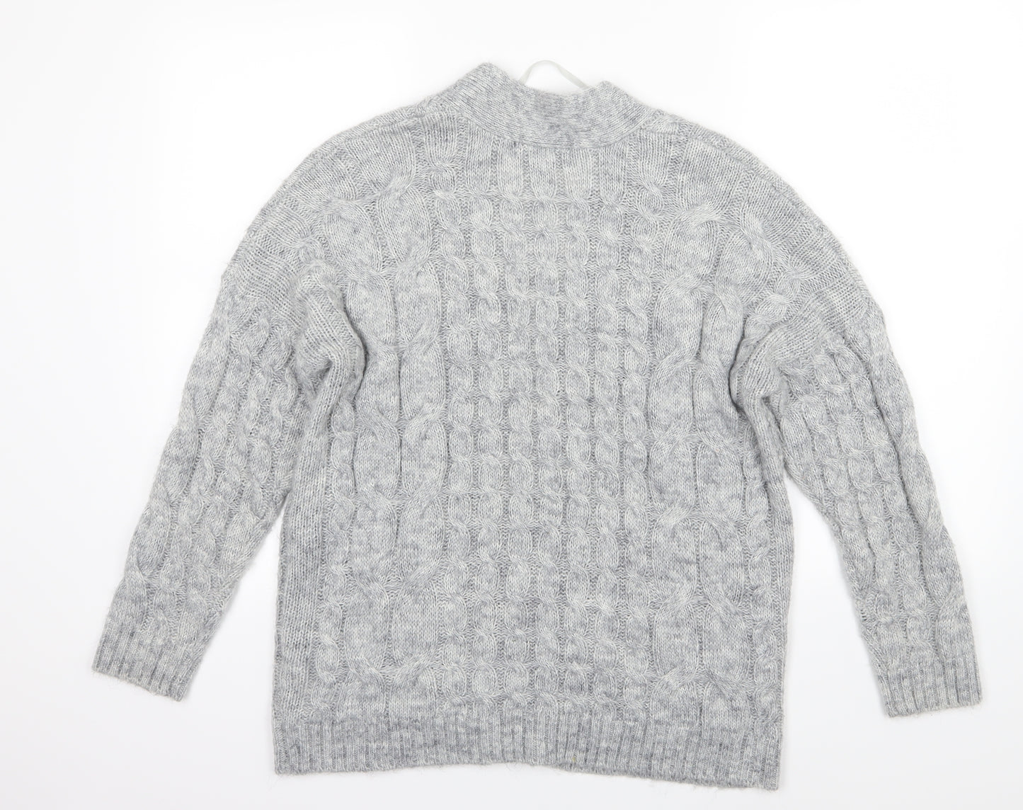 Primark Womens Grey  Knit Cardigan Jumper Size XS