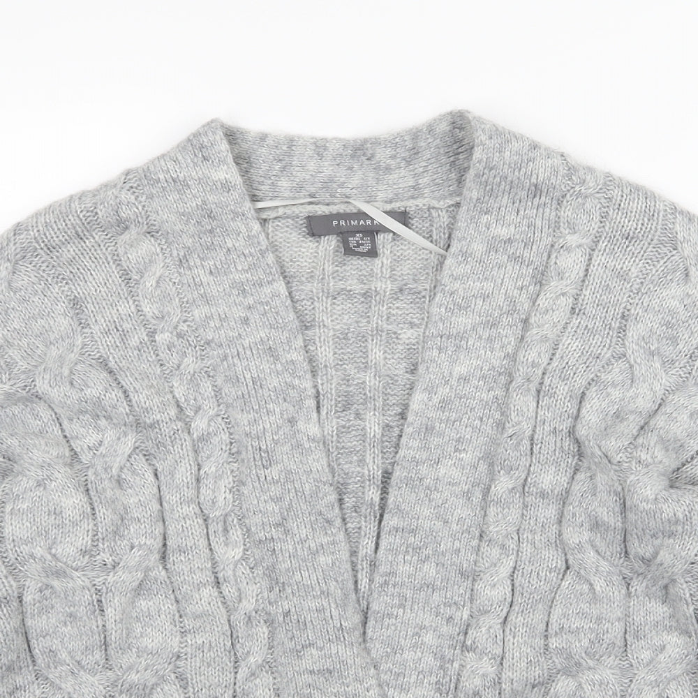 Primark Womens Grey  Knit Cardigan Jumper Size XS