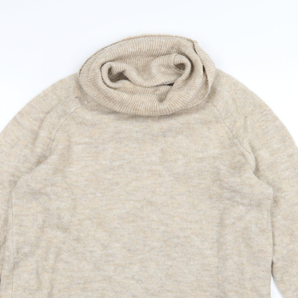 H&M Womens Beige  Knit Pullover Jumper Size XS