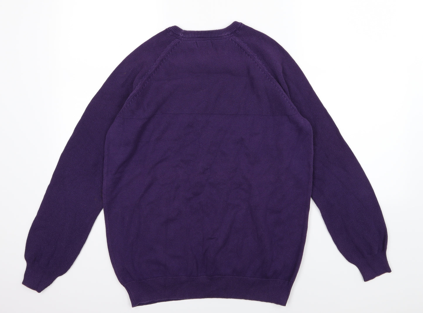 F&F Mens Purple  Knit Pullover Jumper Size M