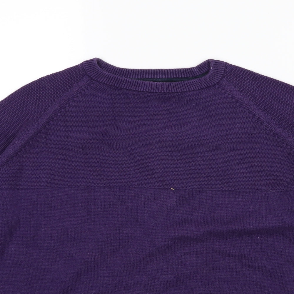 F&F Mens Purple  Knit Pullover Jumper Size M