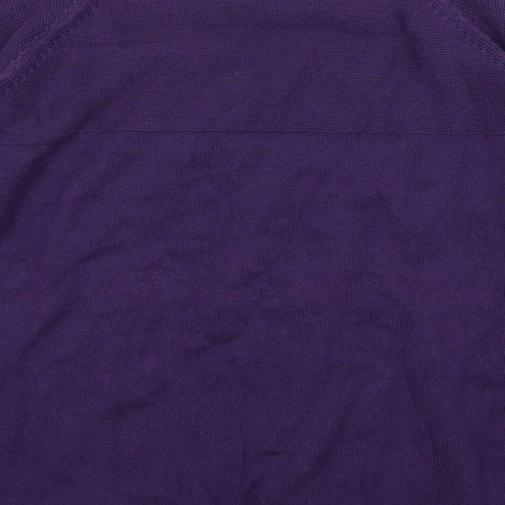 F&F Mens Purple  Knit Pullover Jumper Size M