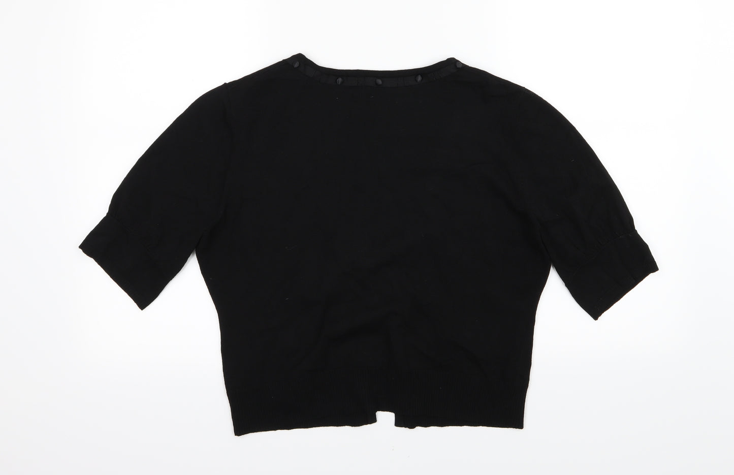 David Emanuel Womens Black  Knit Cardigan Jumper Size 14