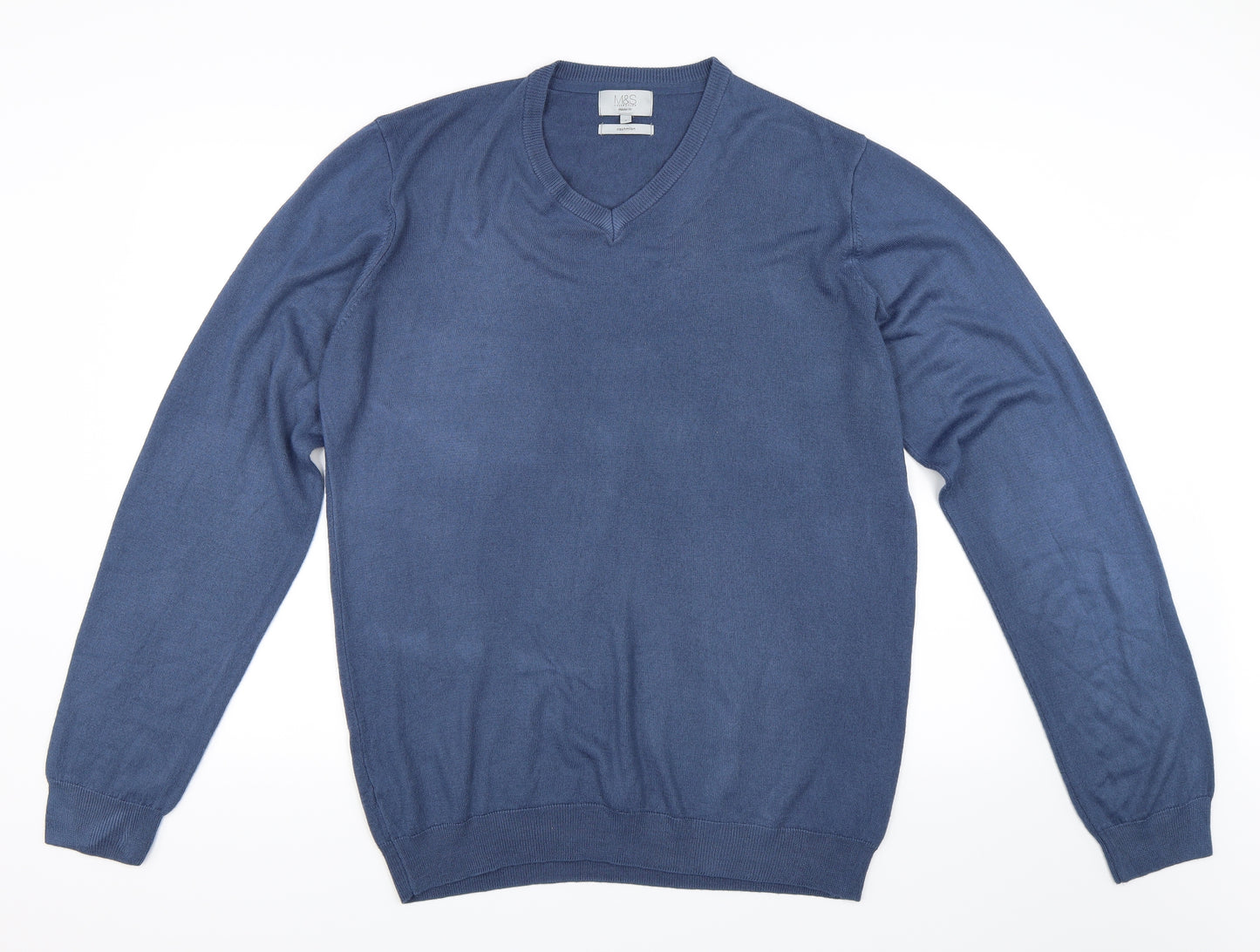 Marks & Spencer Mens Blue   Pullover Jumper Size L
