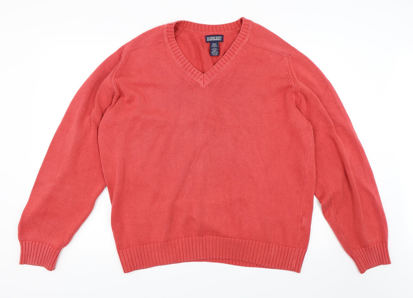 Lands' End Mens Red   Pullover Jumper Size L