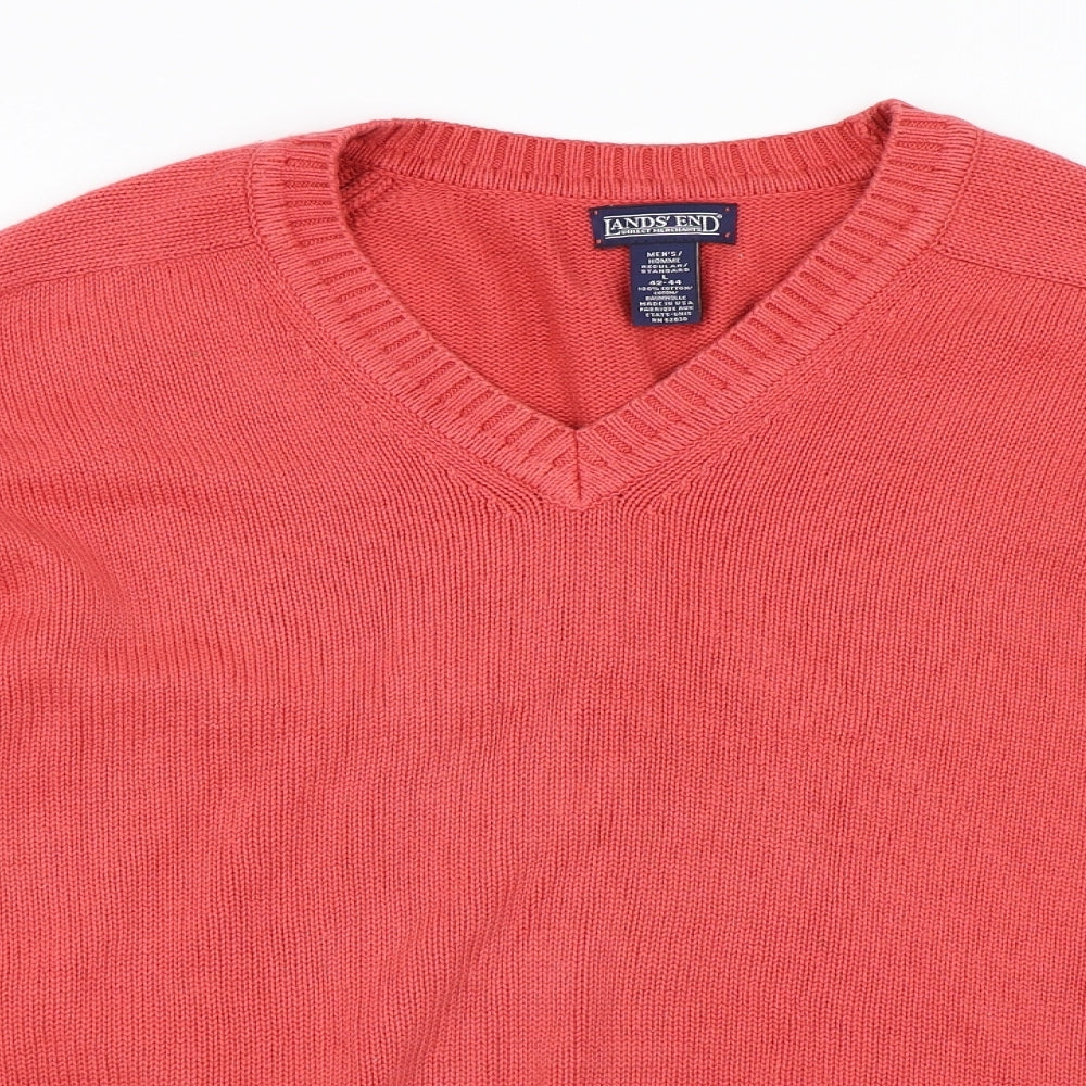 Lands' End Mens Red   Pullover Jumper Size L