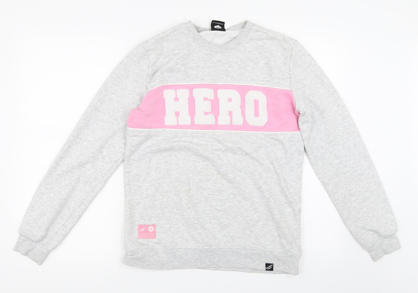 Illustrated People Womens Grey   Pullover Sweatshirt Size S  - Hero