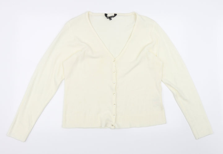 Key West Womens Ivory Cardigan Jumper Size 18