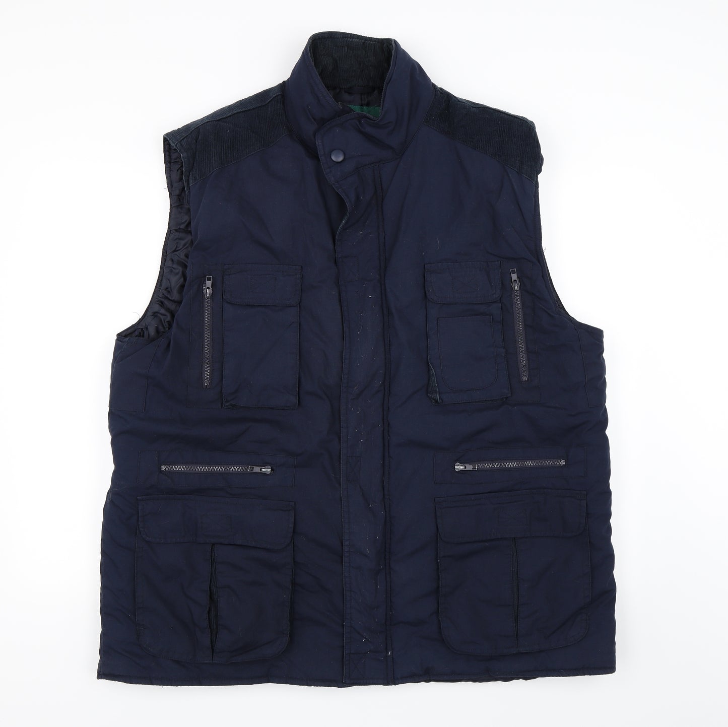 Oakum Mens Blue   Gilet Coat Size XL