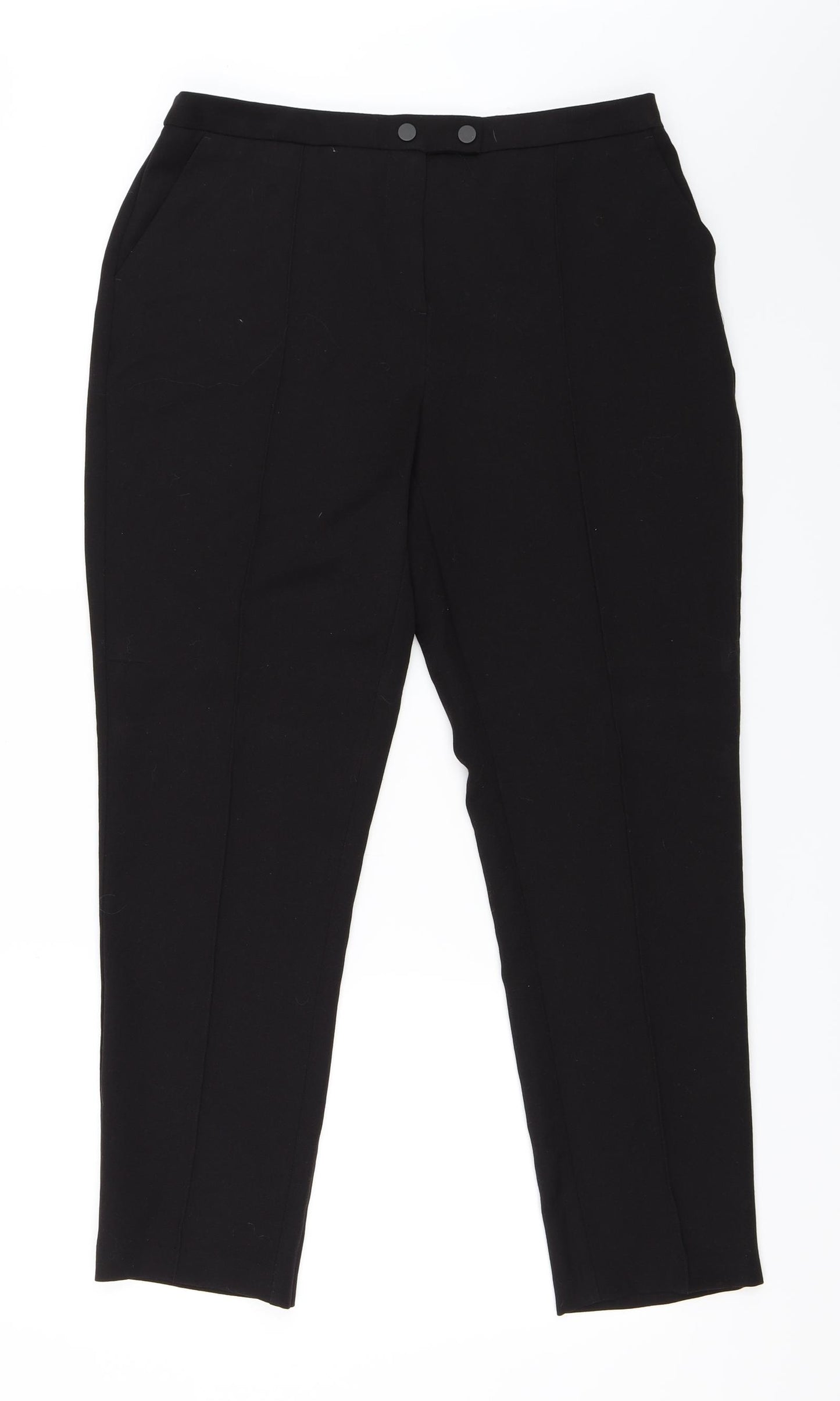 F&F Womens Black   Trousers  Size 10 L26.5 in