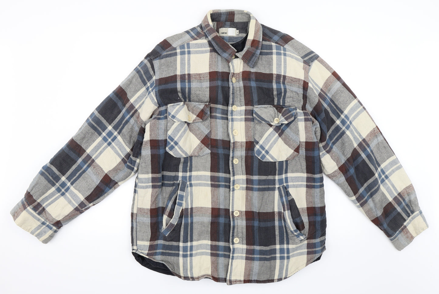 Zantos Mens Blue Check  Jacket  Size M  - Shacket