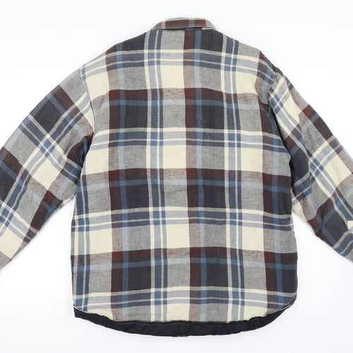 Zantos Mens Blue Check  Jacket  Size M  - Shacket