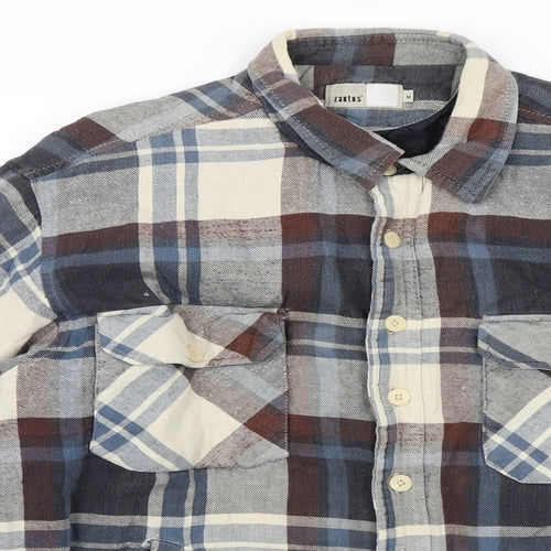 Zantos Mens Blue Check  Jacket  Size M  - Shacket