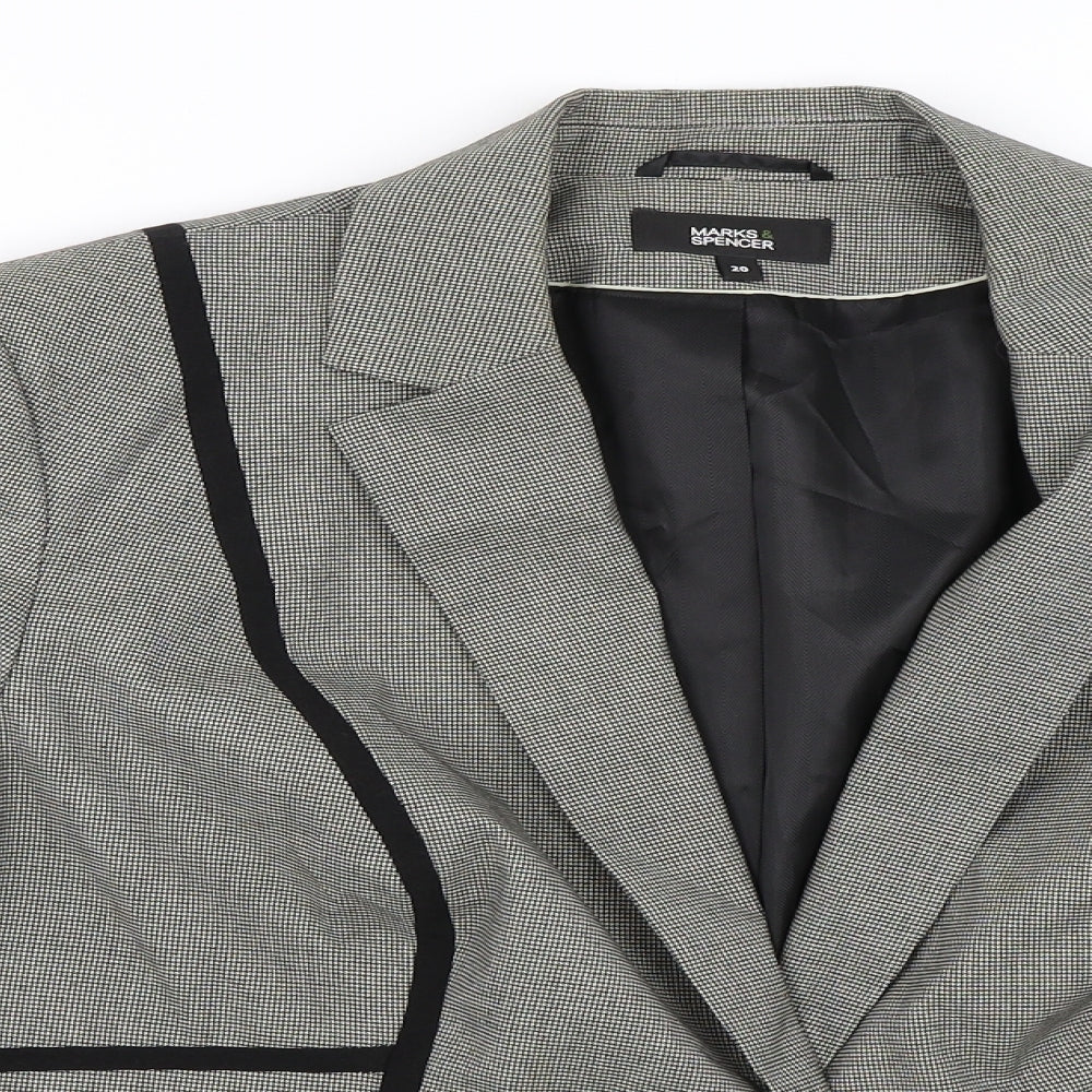 Marks and Spencer Womens Grey   Jacket Blazer Size 20