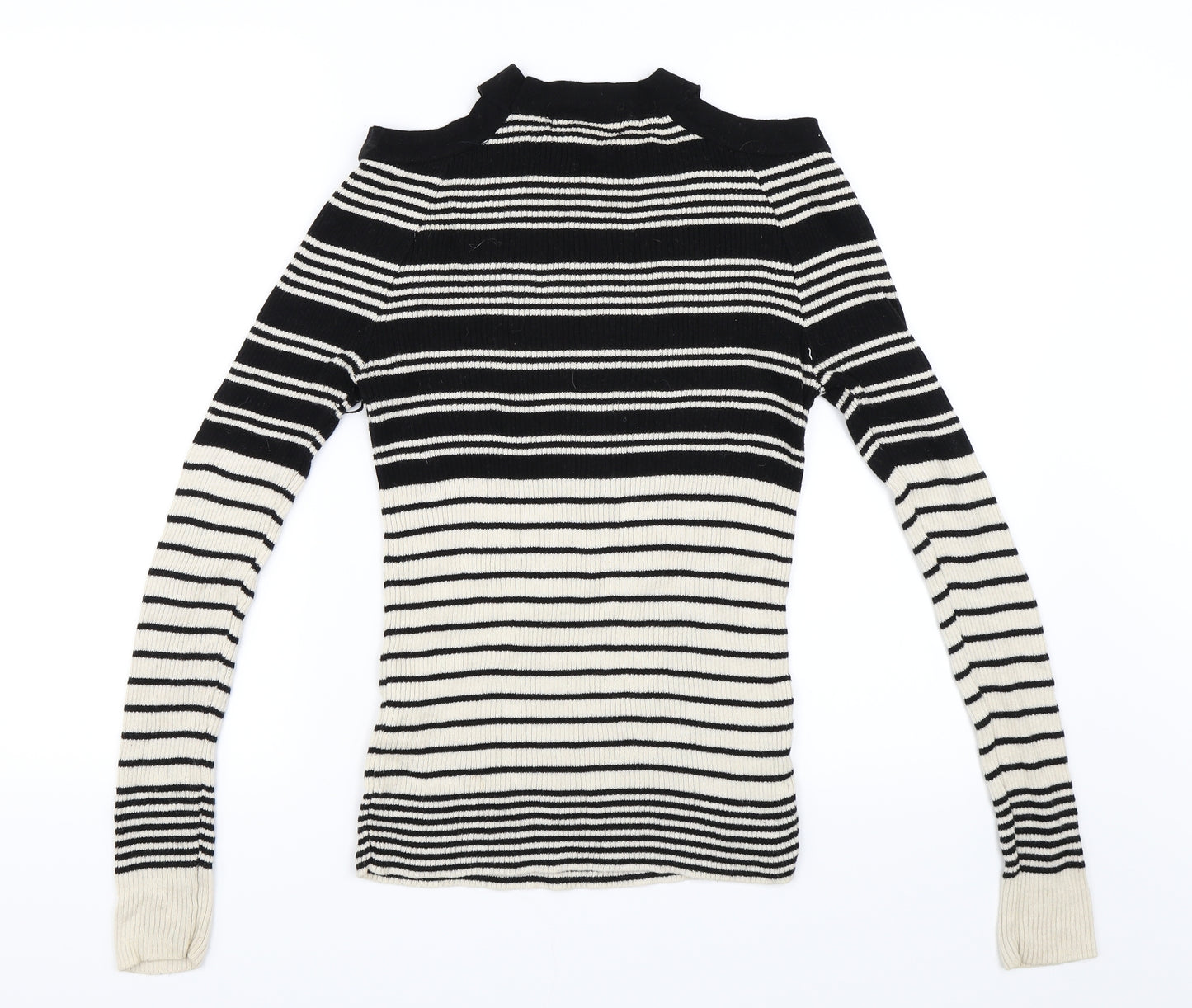 Atmosphere Womens Black Striped  Pullover Jumper Size 12