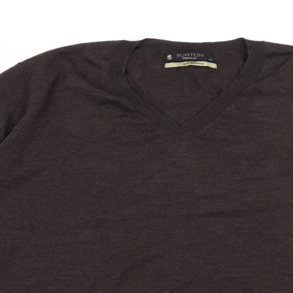 Burton Mens Brown  Knit Pullover Jumper Size XL