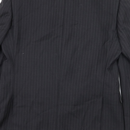 Marks and Spencer Mens Grey Striped  Jacket Suit Jacket Size L