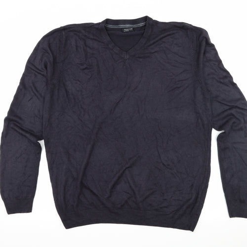 M&Co Womens Blue  Knit Pullover Jumper Size XL
