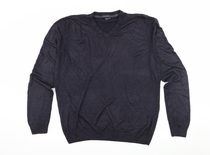 M&Co Womens Blue Knit Pullover Jumper Size XL