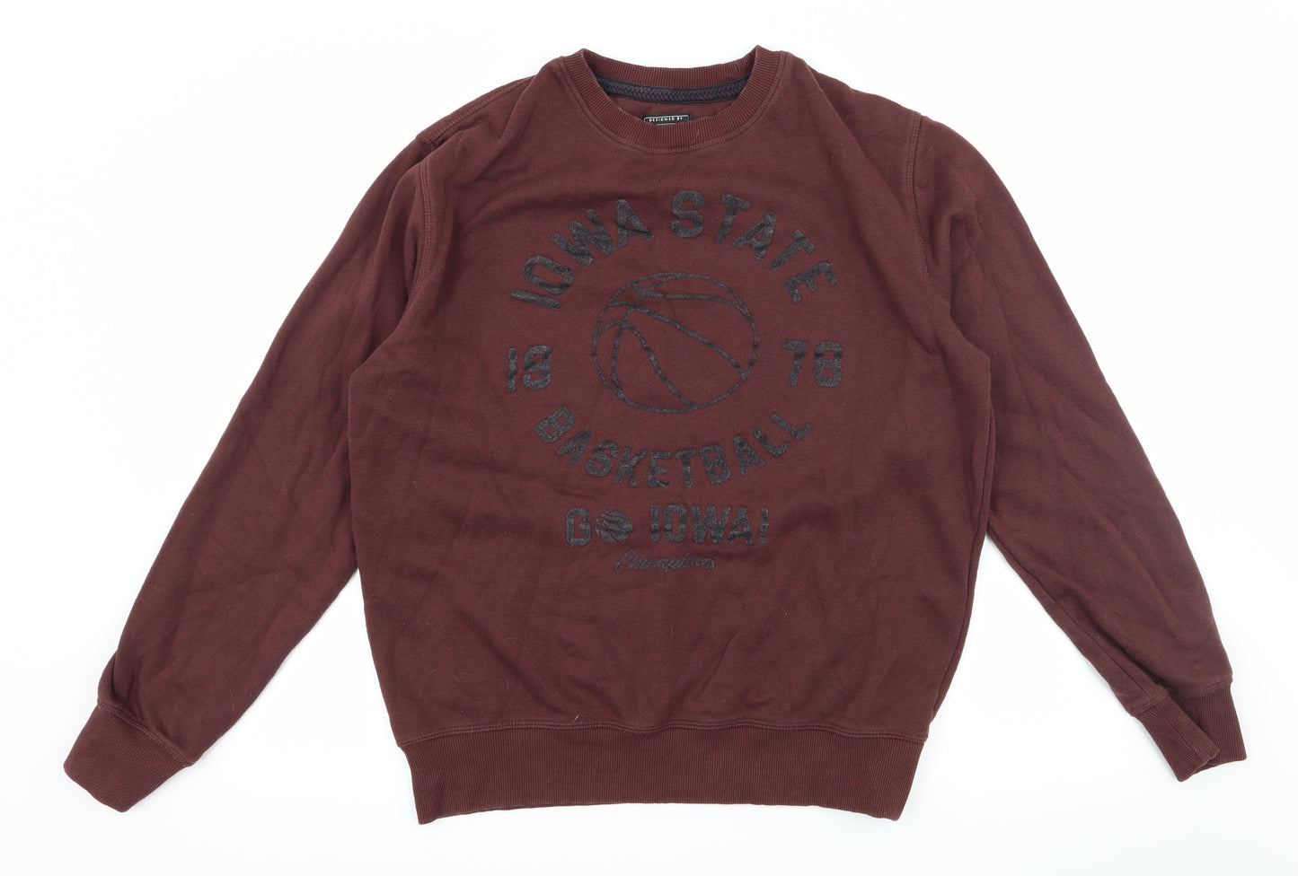 F&F Mens Brown  Jersey Pullover Sweatshirt Size M  - Iowa State