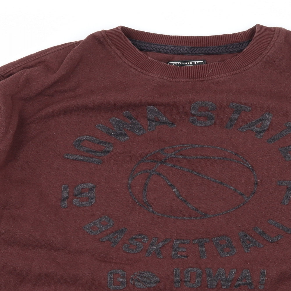 F&F Mens Brown  Jersey Pullover Sweatshirt Size M  - Iowa State