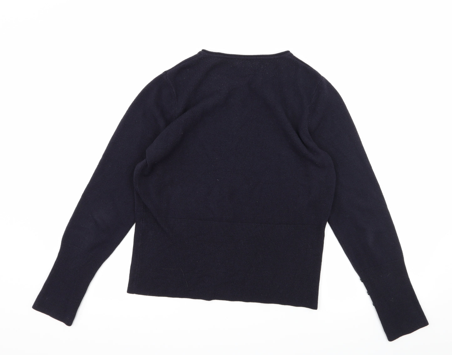 Per Una Womens Blue  Knit Cardigan Jumper Size 16