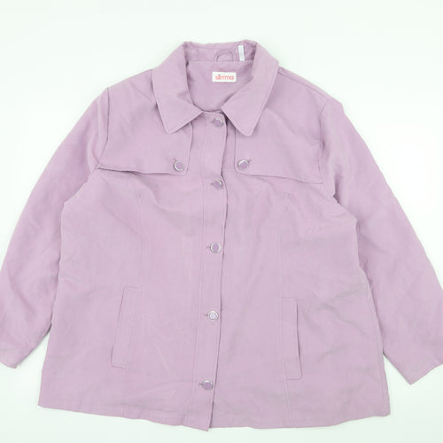 Slimma Womens Purple   Pea Coat Coat Size 20