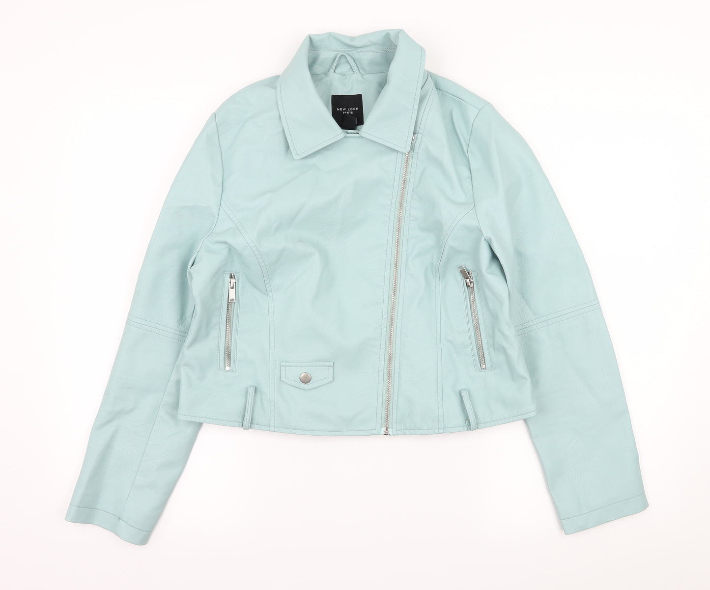 New Look Womens Blue   Biker Jacket Size 12