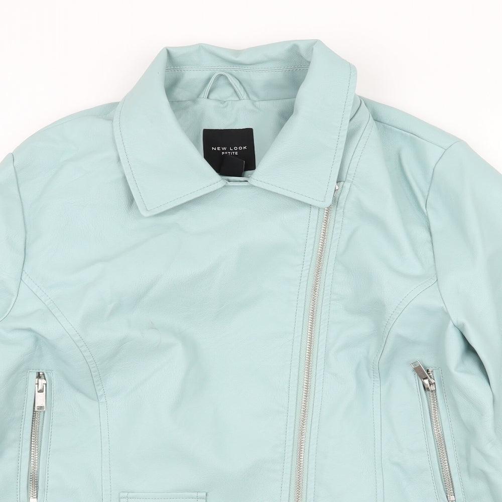 New Look Womens Blue   Biker Jacket Size 12
