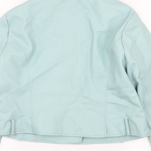 New Look Womens Blue   Biker Jacket Size 12