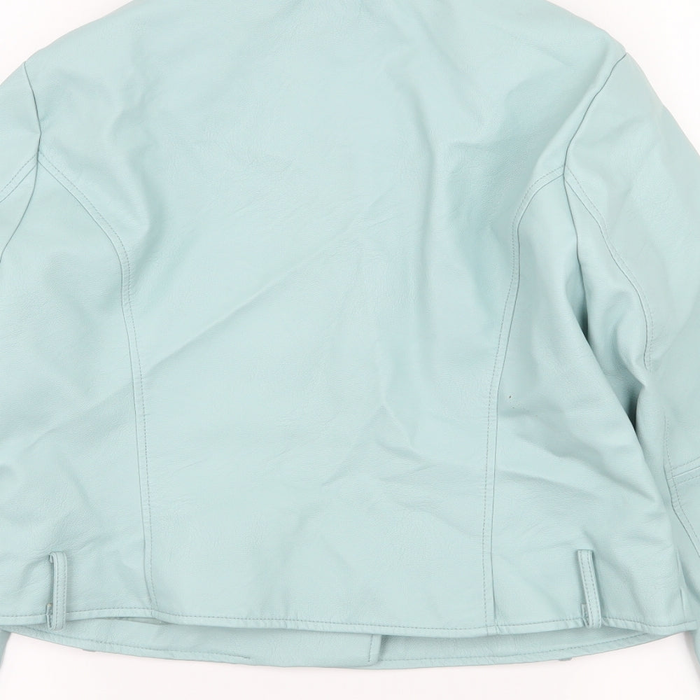 New Look Womens Blue   Biker Jacket Size 12