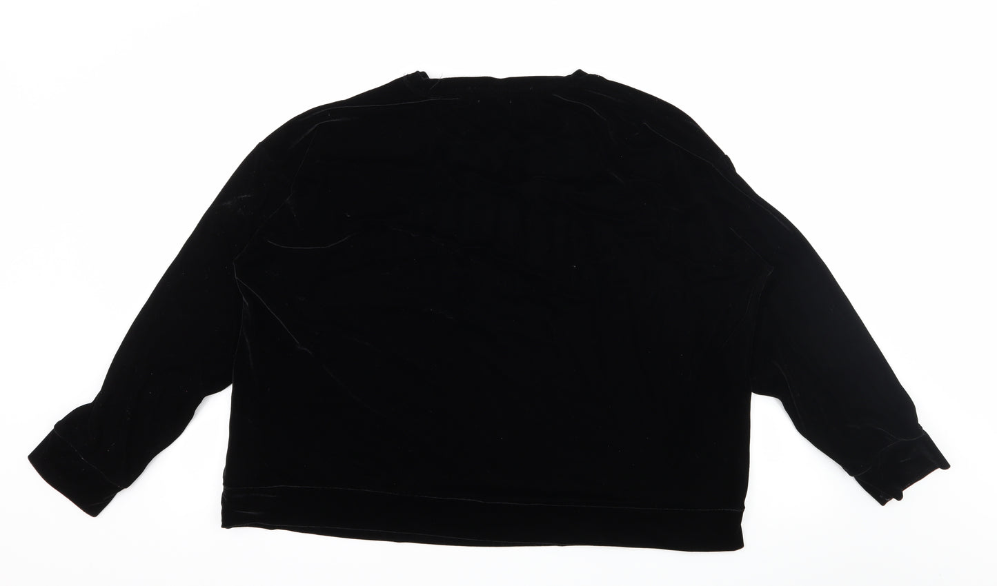 F&F Womens Black  Velvet Pullover Sweatshirt Size 22  - Fifth Avenue
