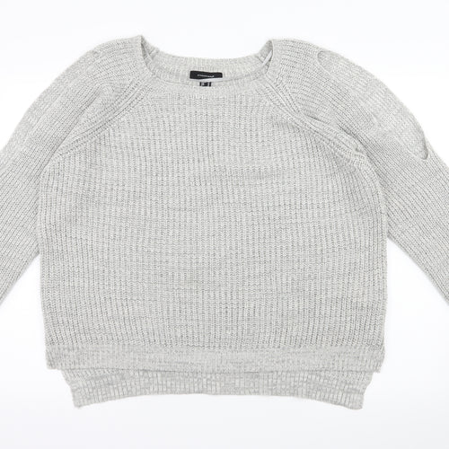 Atmosphere Womens Grey  Knit Pullover Jumper Size 14  - Cut out sleeves