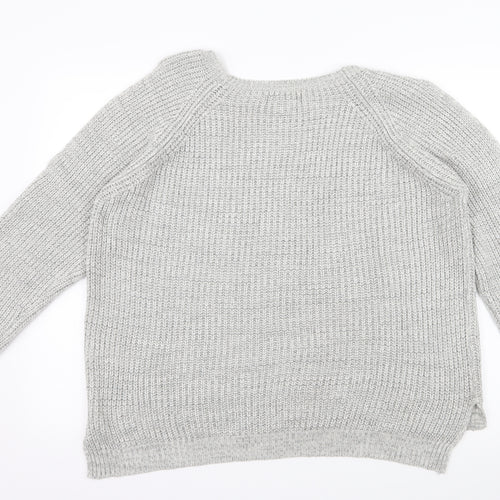 Atmosphere Womens Grey  Knit Pullover Jumper Size 14  - Cut out sleeves