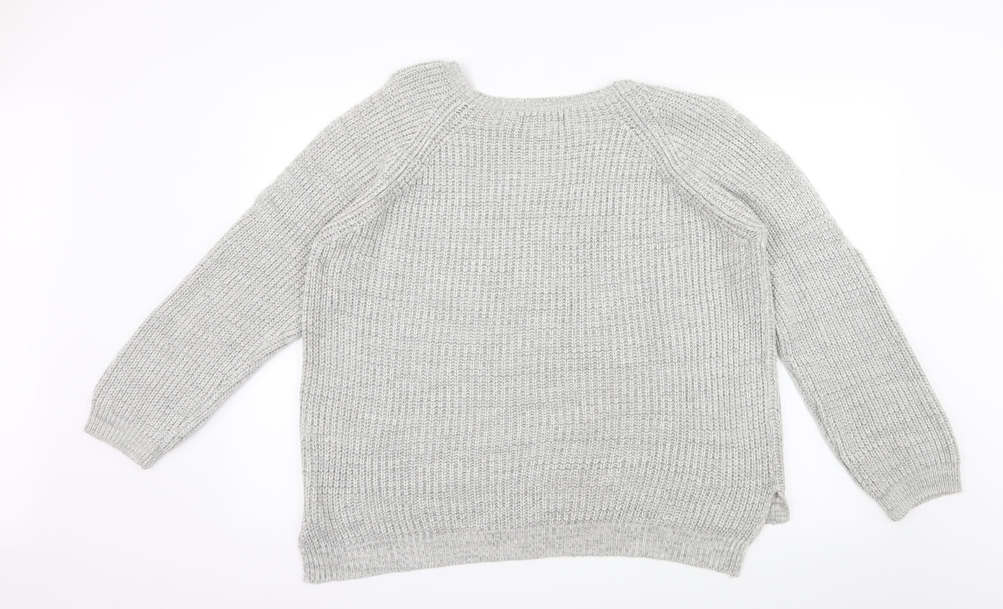 Atmosphere Womens Grey  Knit Pullover Jumper Size 14  - Cut out sleeves