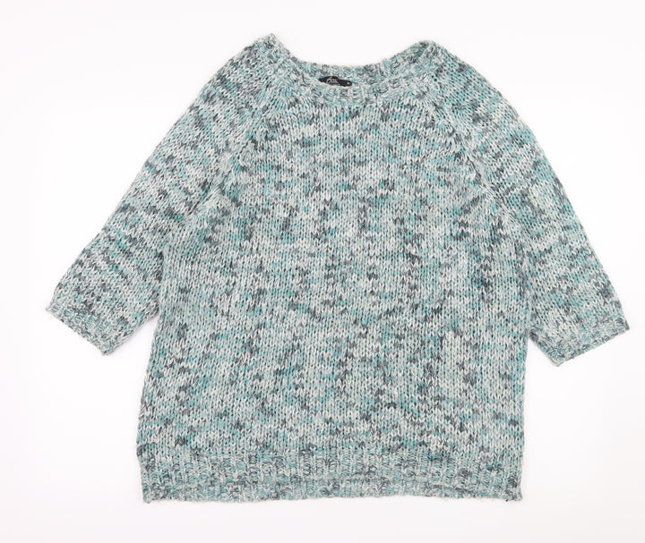 Bonmarché Womens Blue  Knit Pullover Jumper Size M