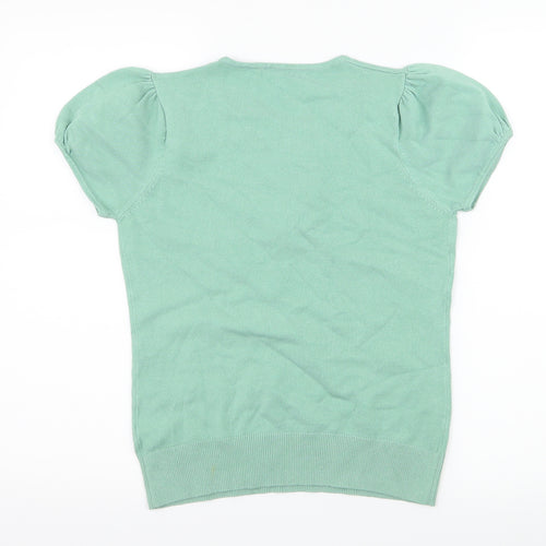 Preworn Womens Green  Knit Basic T-Shirt Size S