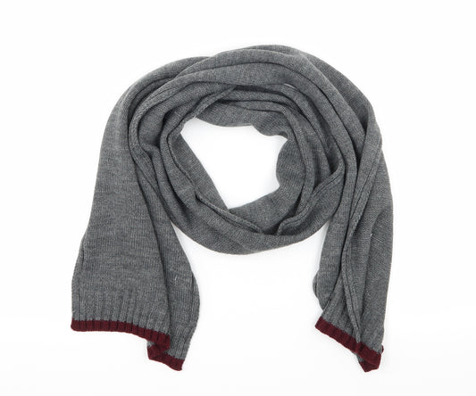 Front view of BHS men’s grey knit rectangle scarf scarf one size