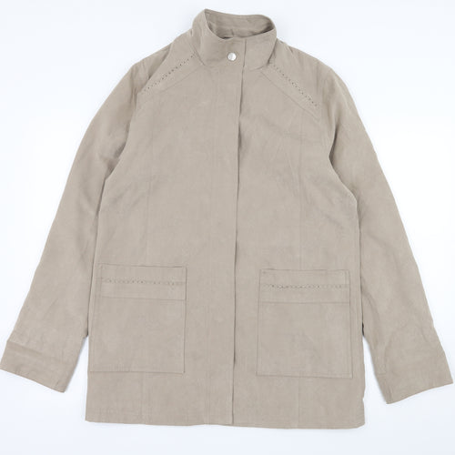 Gray Osbourn Womens Beige   Overcoat Coat Size 10