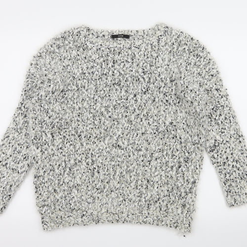 George Womens White  Knit Pullover Jumper Size 12  - Speckled