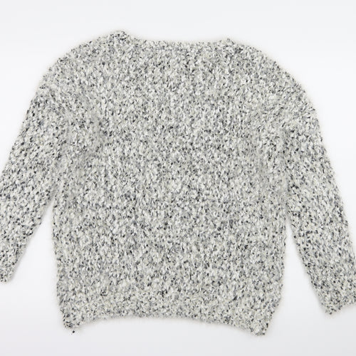 George Womens White  Knit Pullover Jumper Size 12  - Speckled