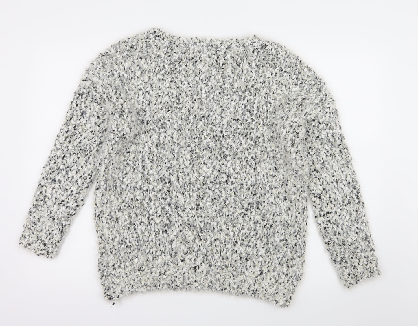 George Womens White  Knit Pullover Jumper Size 12  - Speckled
